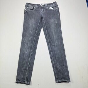 Seduction V2 Victoria Jeans‎ Skinny Low Rise Flap Pocket Dark Wash Gray Women 7